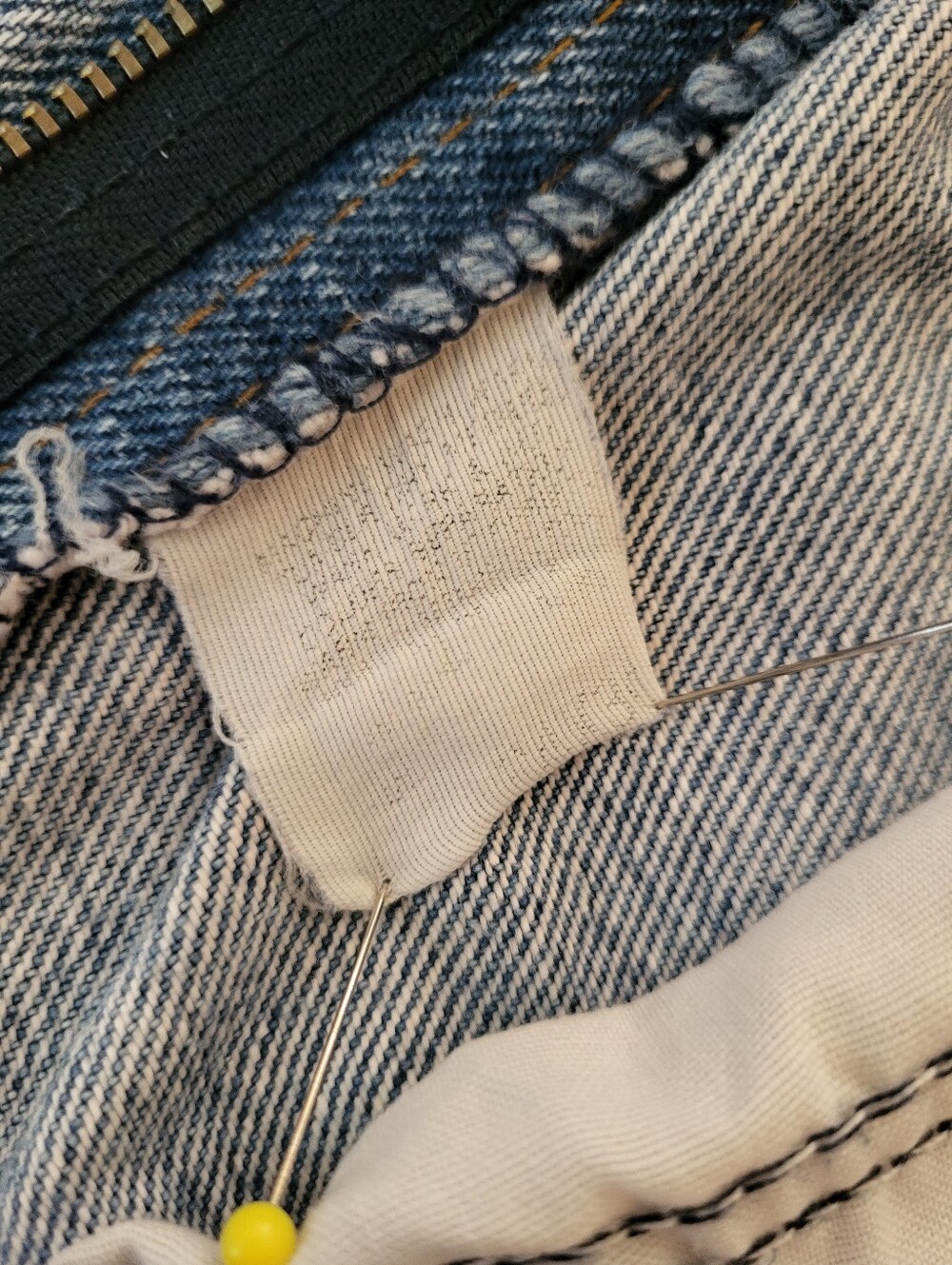 Vintage Lee Blue Jeans 32x27 Distressed Patina Straight Leg Cotton - Picture 10 of 13